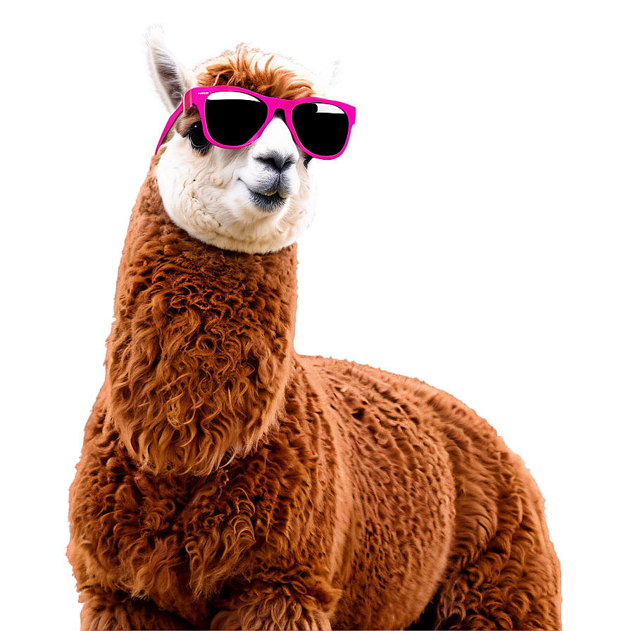 Alpaca With Sunglasses Png Jse62