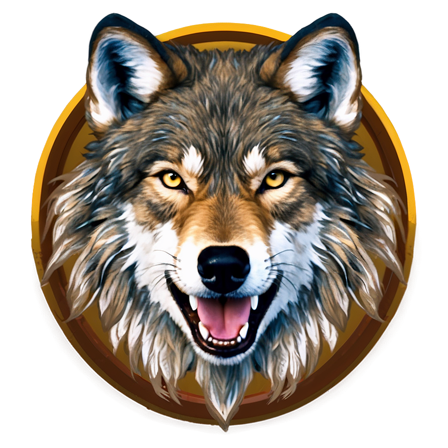 Alpha Wolf Face Leadership Emblem Png Gha