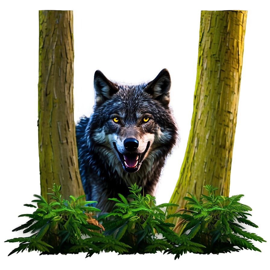 Alpha Wolf In Dark Woods Png 11