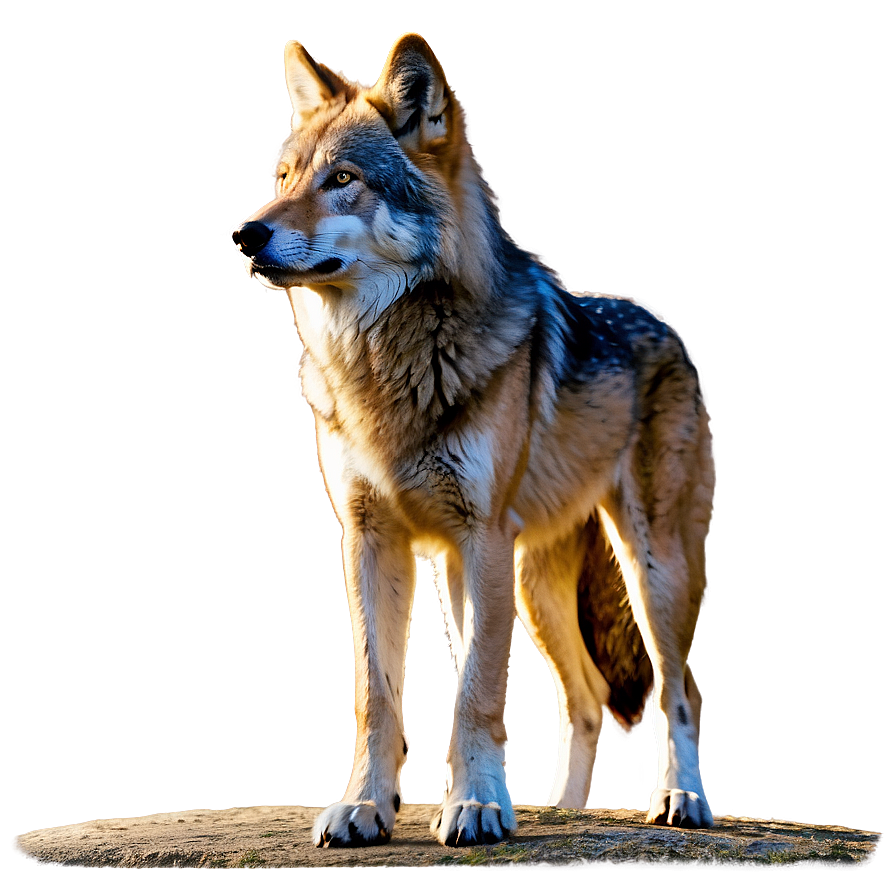 Alpha Wolf In Golden Light Png 53