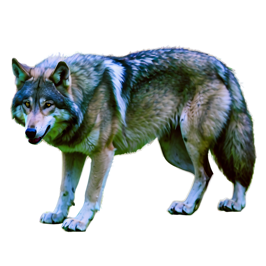 Alpha Wolf In Greenery Png 06292024