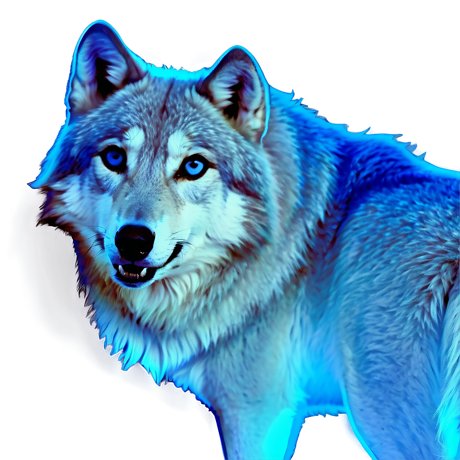 Alpha Wolf In Sapphire Moonlight Png 87