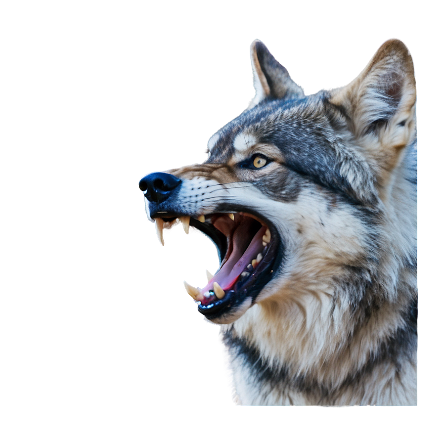 Alpha Wolf Roaring Loudly Png Gci