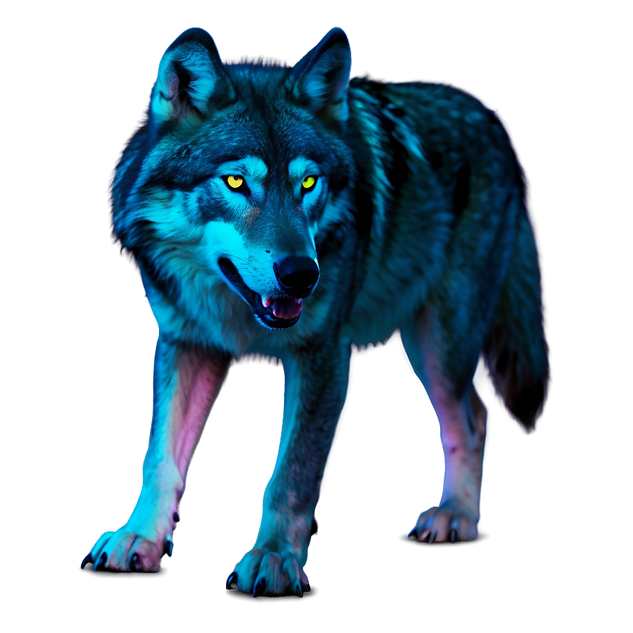 Alpha Wolf With Glowing Eyes Png 96