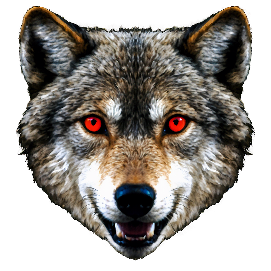 Alpha Wolf With Red Eyes Png Ihs