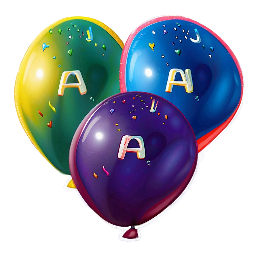 Alphabet Balloons Png Anx38