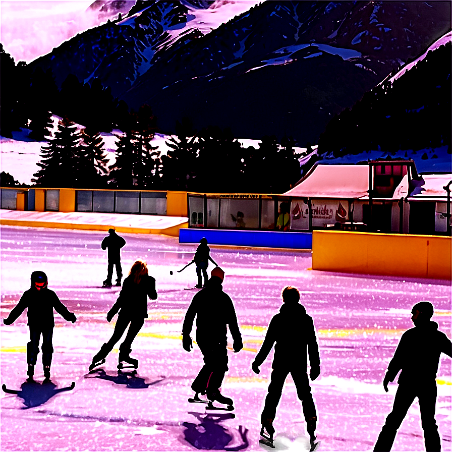 Alpine Ice Rink Mountain View Png Qsu98