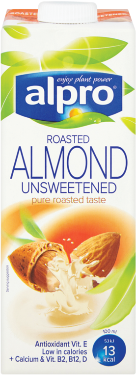 Almond Milk Png - Alpro Roasted Almond Milk, Transparent Png PNG with transparent background