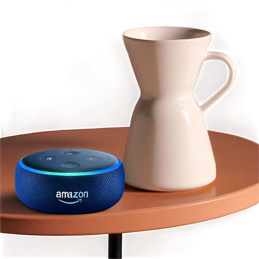 Amazon Echo Dot With Clock Twilight Blue Png Uig