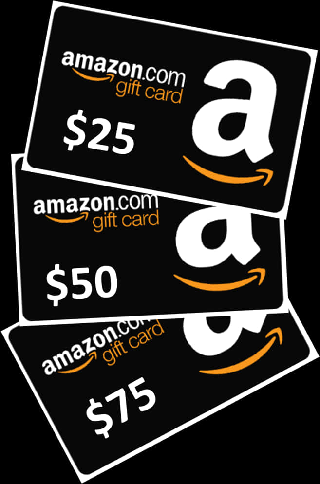 Amazon Gift Cards Various Denominations PNG with transparent background