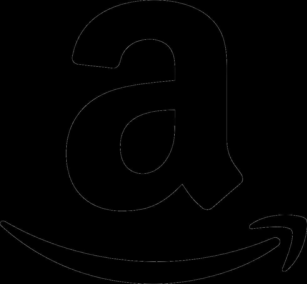 Amazon Logo Black Background PNG with transparent background