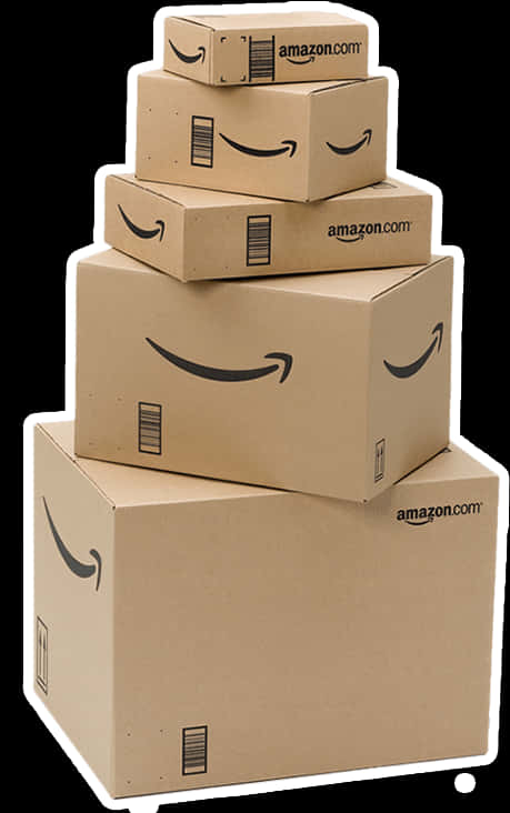 Amazon Packages Stacked PNG with transparent background