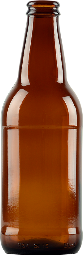 Amber Beer Bottle Empty PNG image with a transparent background, free high-resolution download