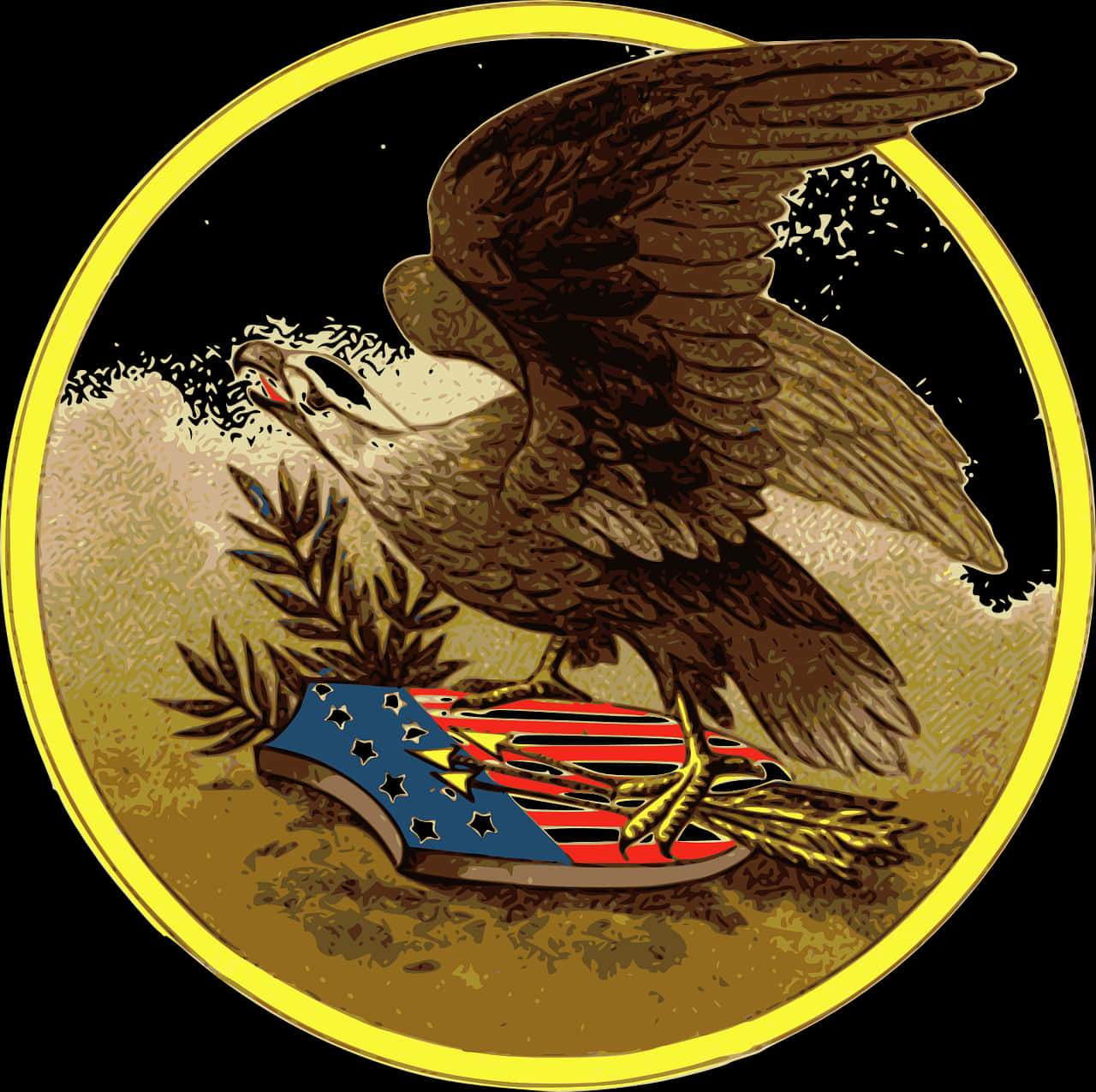 American Eagleand Flag Emblem