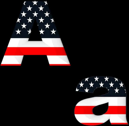 American Flag Alphabet Aanda PNG with transparent background