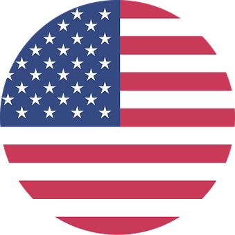 American Flag Circle Graphic