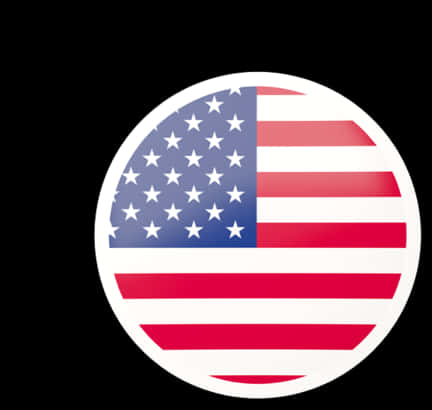 American Flag Circle Graphic