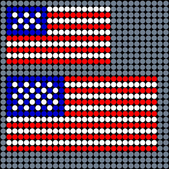 American Flag Dot Matrix Design