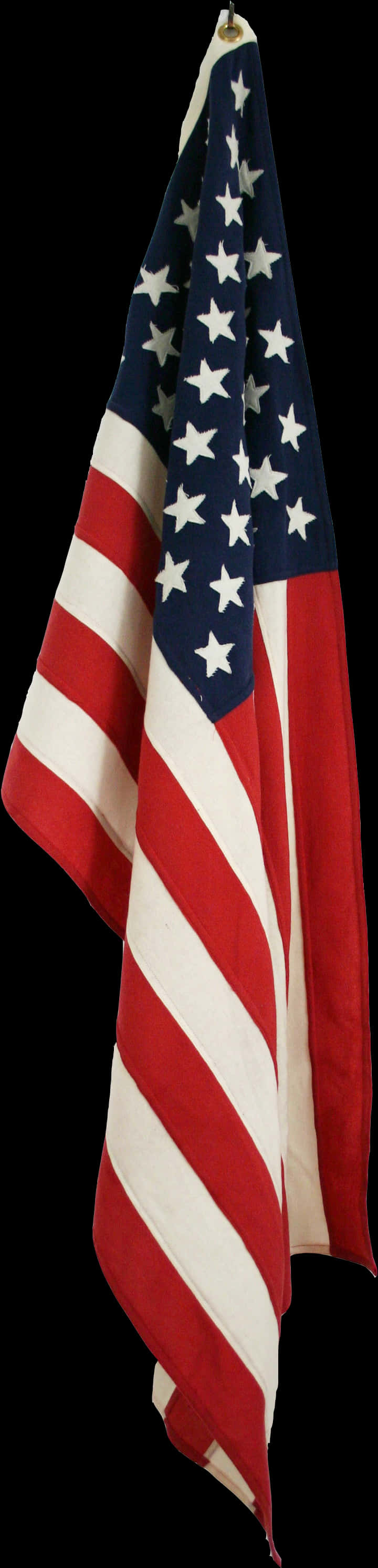 American Flag Draped Folded