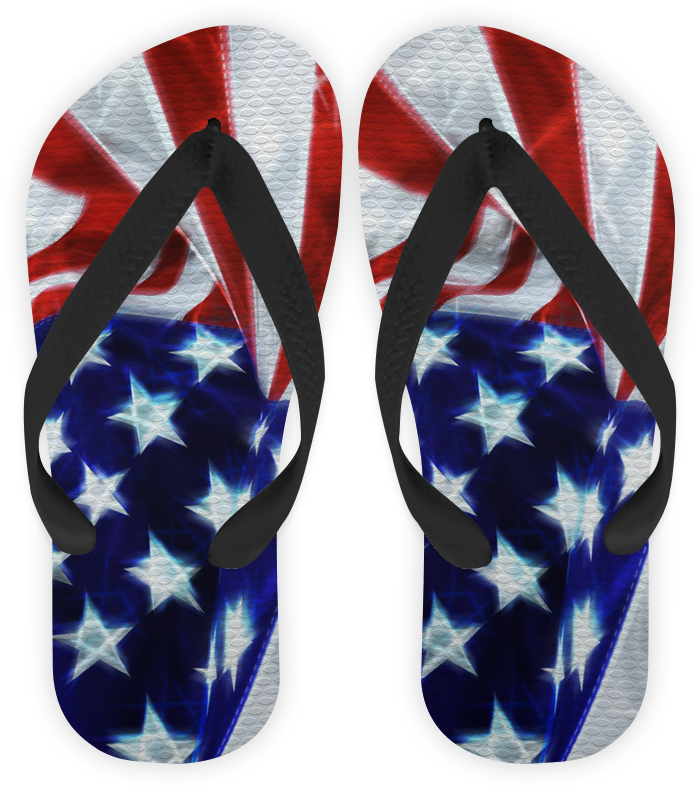 American Flag Flip Flops