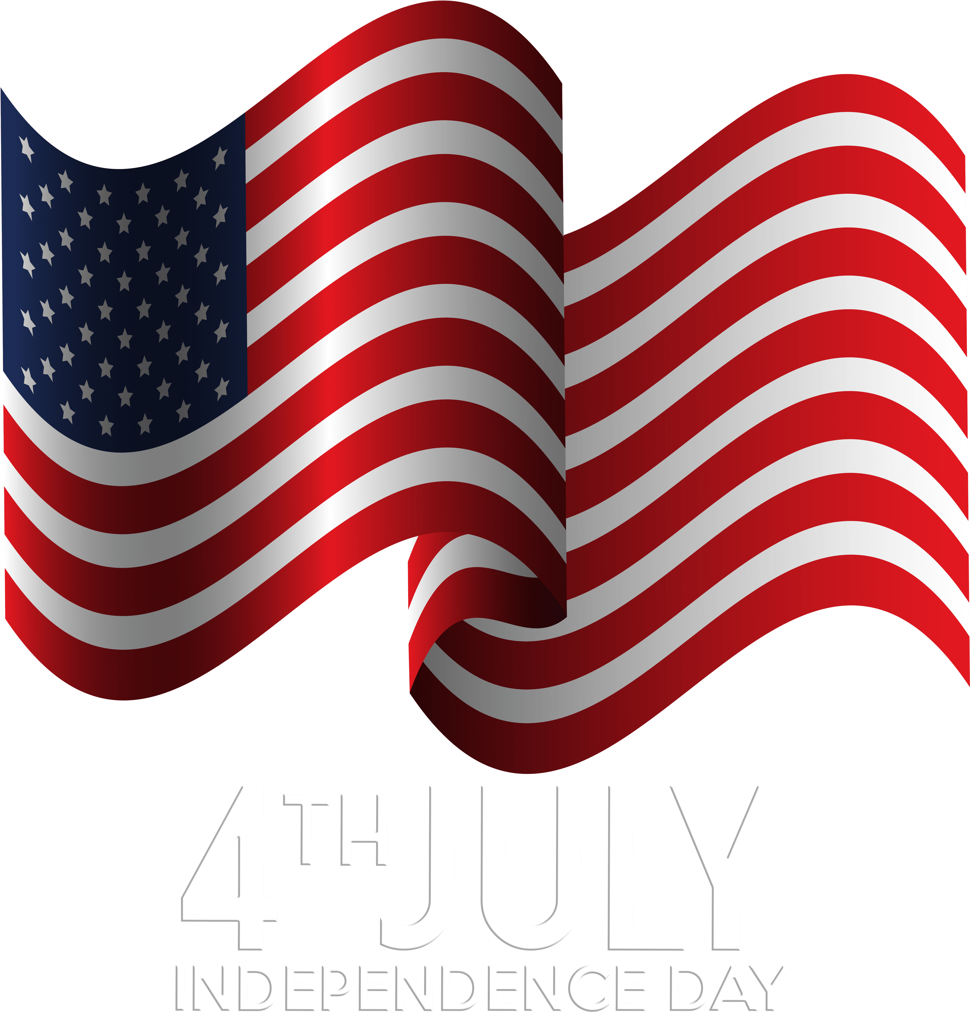 American Flag Independence Day Celebration PNG with transparent background