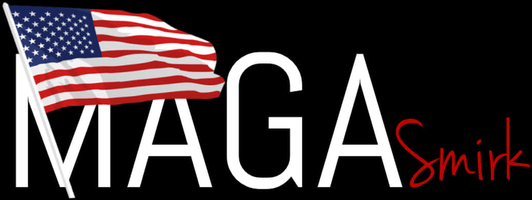 American Flag M A G A Graphic PNG with transparent background
