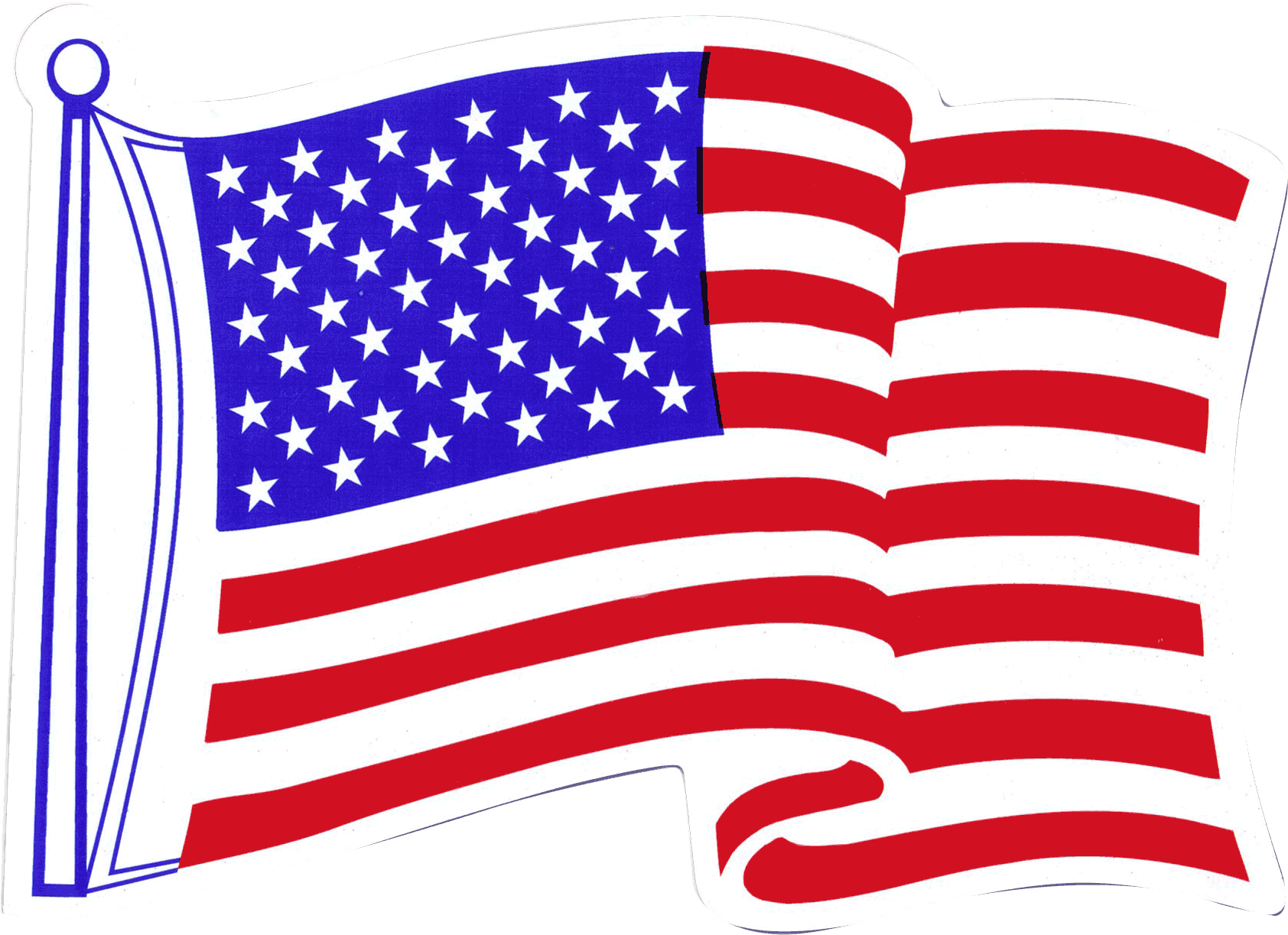 American Flag Fridge Magnet - American Flag Waving, HD Png Download PNG with transparent background