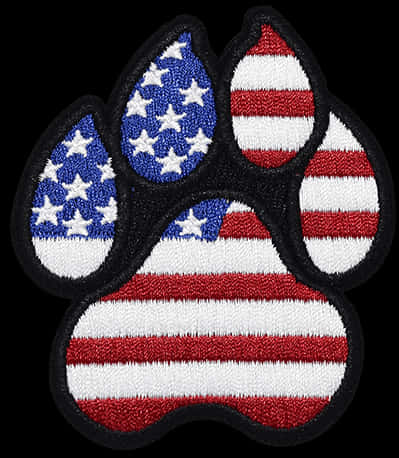 American Flag Paw Patch PNG with transparent background
