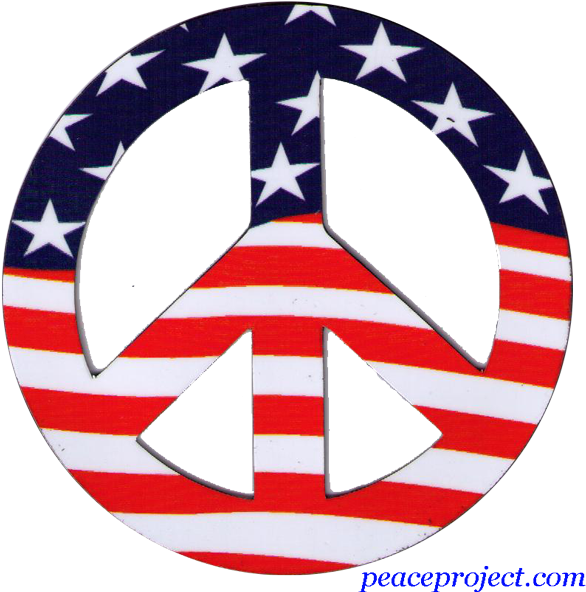Peace Sign Wall Decal American Flag Repositionable - Qatar Energy Efficiency Label For Ac, HD Png Download PNG with transparent background