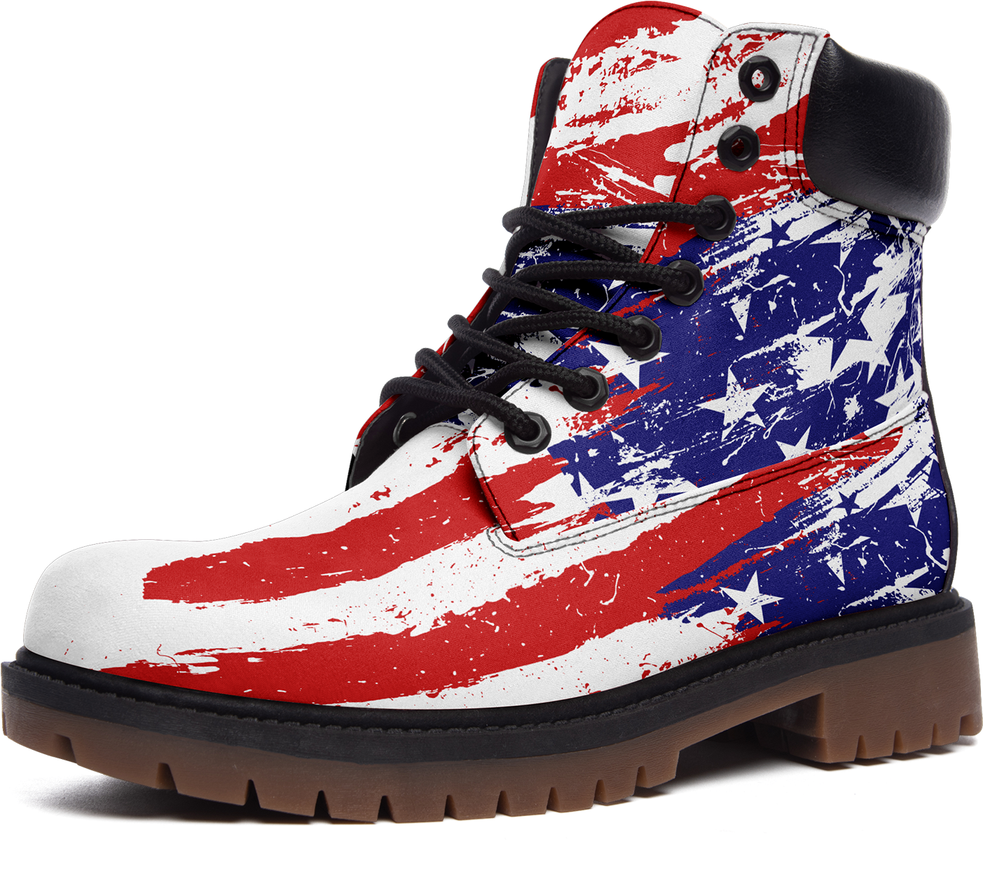 American Flag Print Men Boot