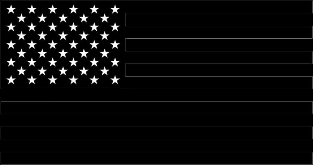 American Flag Starsand Stripes Outline