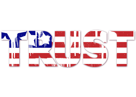 American Flag Trust Graphic PNG with transparent background