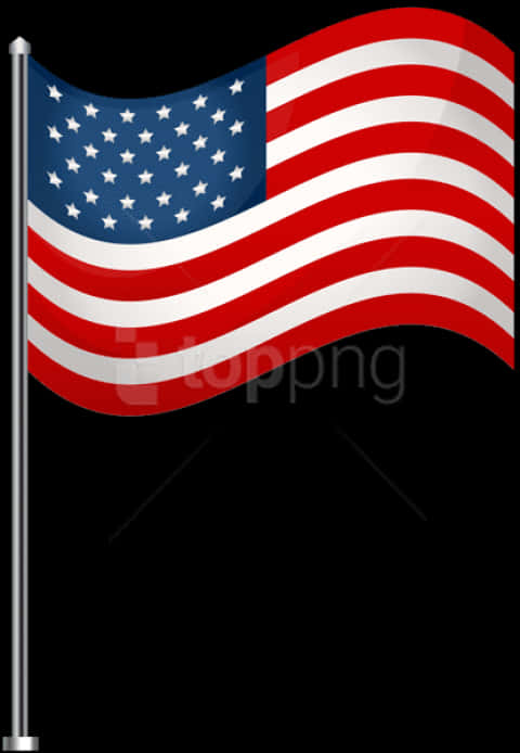 American Flag Waving