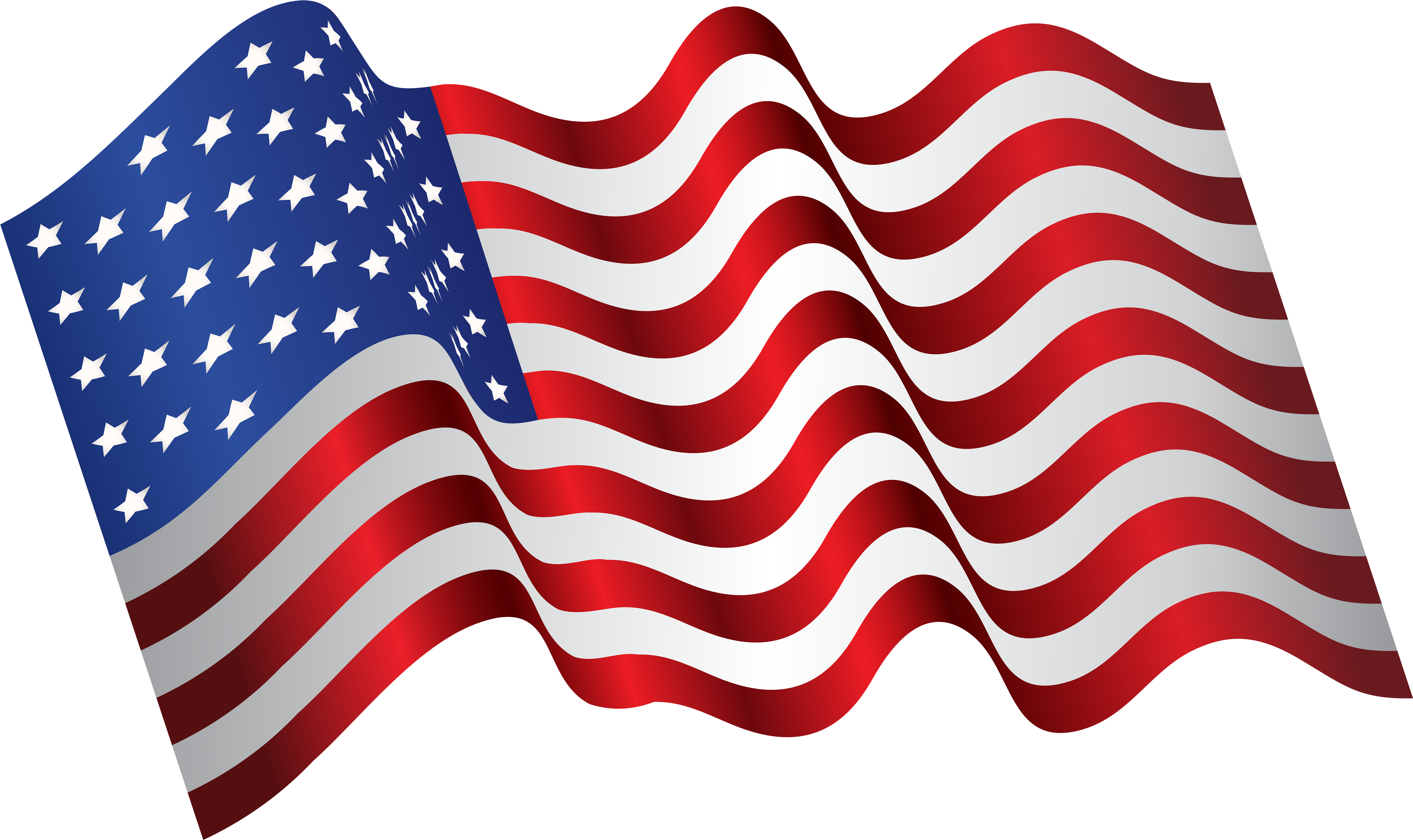Waving American Flag Png - American Flag Waving Transparent, Png Download PNG with transparent background
