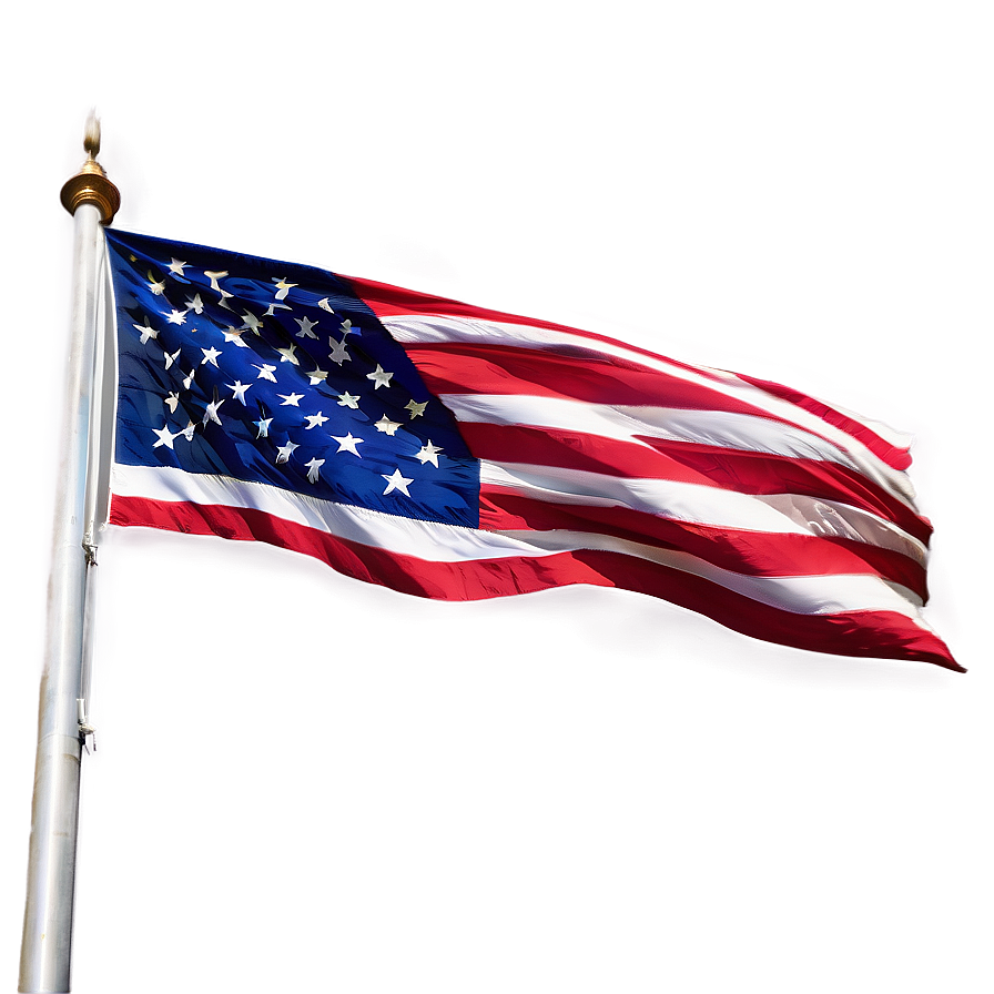 American Flag with Pole PNG Clipart gkj PNG with transparent background