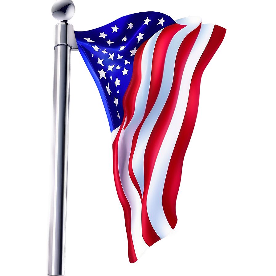 American Flag with Pole PNG Clipart vjg96 PNG with transparent background