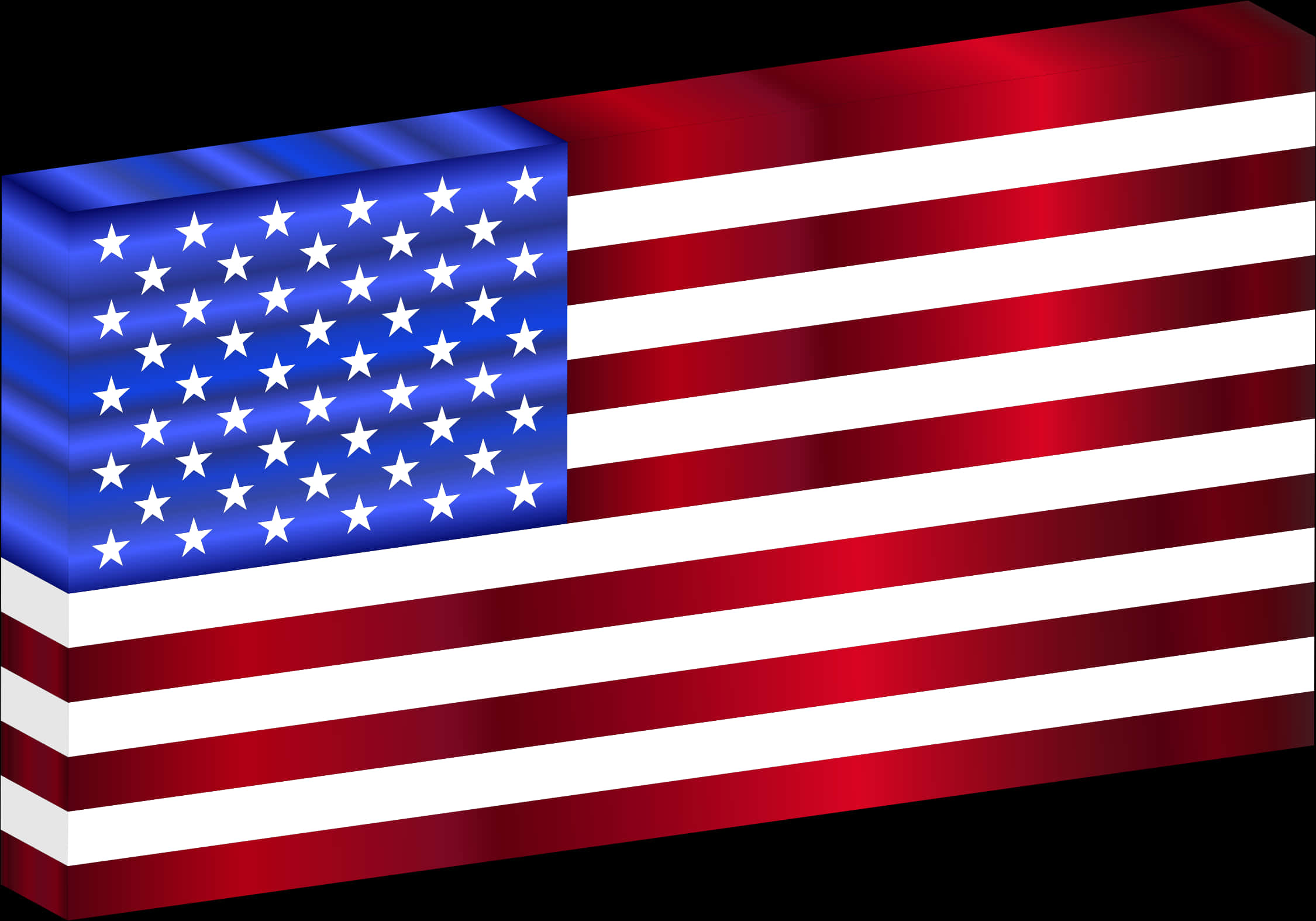 American Flag3 D Render