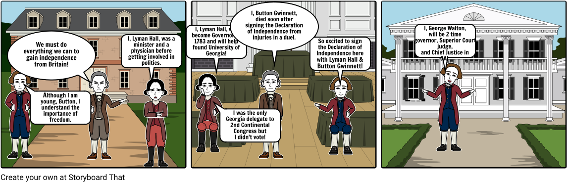 American Independence Delegates Comic Strip