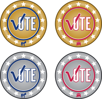 American Political Party Voting Icons