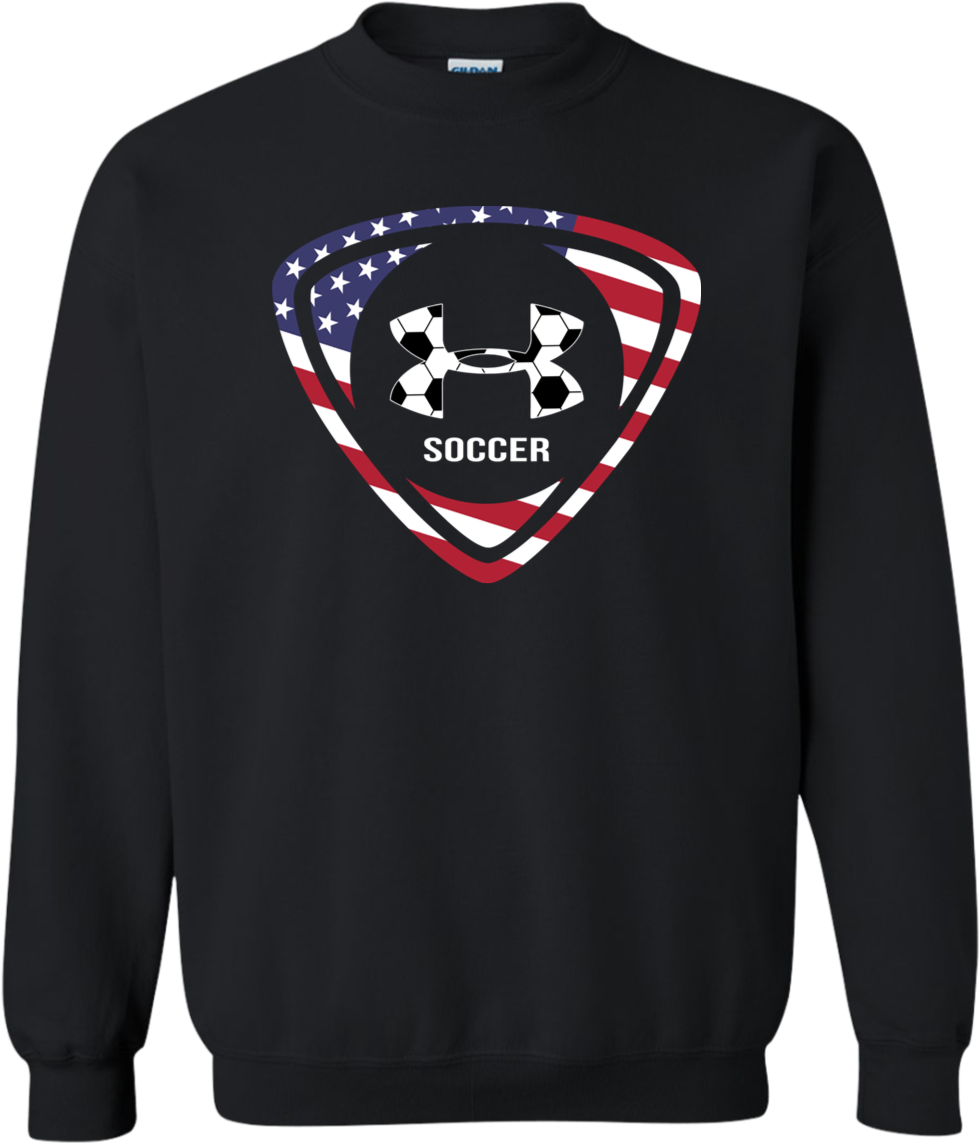 American Soccer Shield Sweatshirt PNG with transparent background