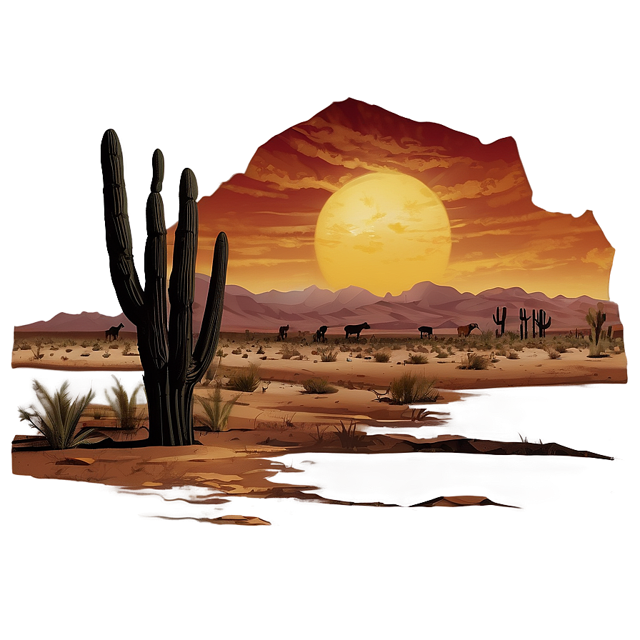 American Western Desert Scene Png 05212024