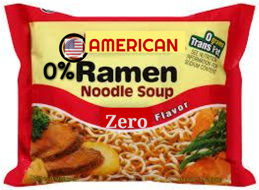 American Zero Flavor Ramen Package