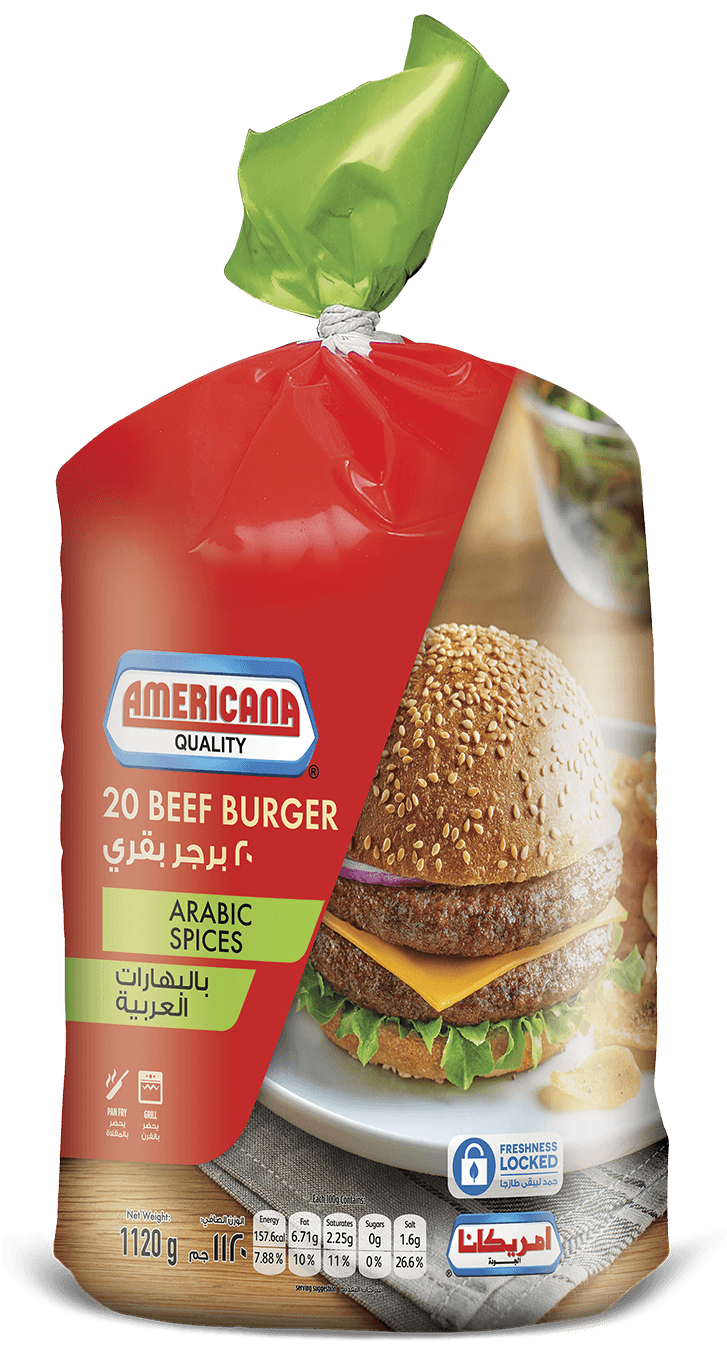 Americana Beef Burger Packaging