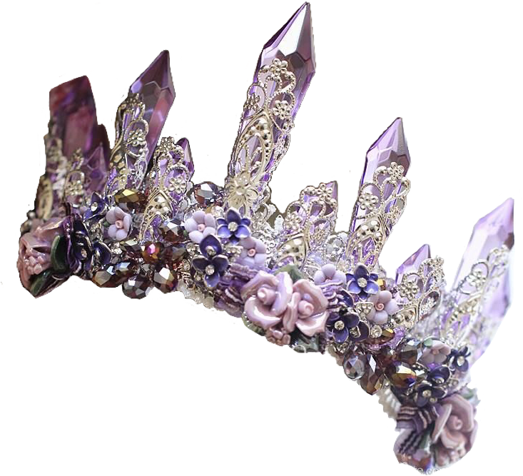 Amethyst Crystal Tiara PNG image with a transparent background, free high-resolution download