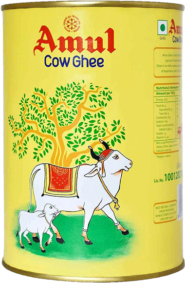 Amul Cow Ghee Tin Packaging