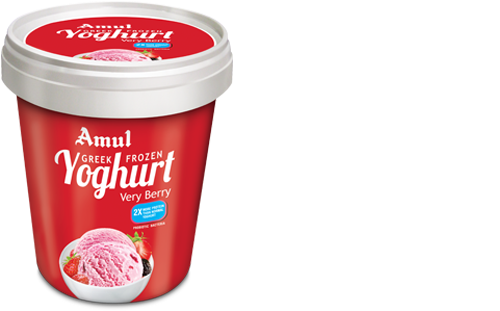 Amul Greek Frozen Yoghurt Very Berry Container