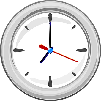 Analog Clock Illustration PNG with transparent background