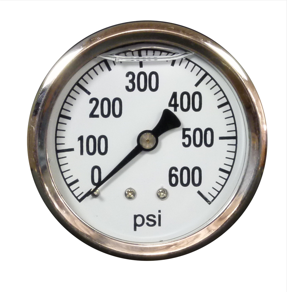 Pressure Gauge, 0-600 Psi, Panel Mount, W/ Bracket - Instrument Used To Measure Pressure, HD Png Download PNG image with a transparent background, free high-resolution download