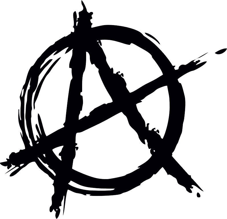 Anarchy Symbol Grunge Style