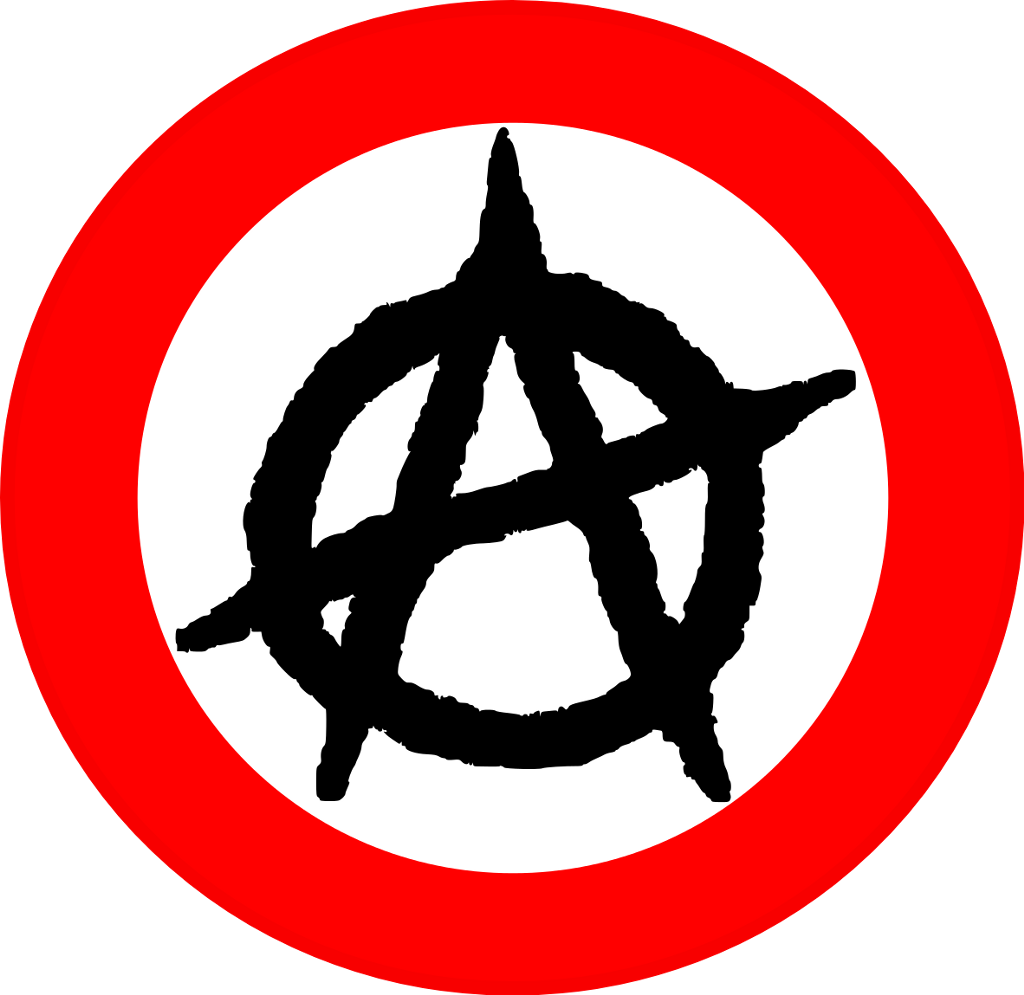 Anarchy Symbol Red Circle